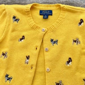 6X Polo Ralph Lauren Embroidered Dog Cardigan